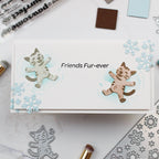 Waffle Flower Snow Angel Cat Duo Die-n-stencil 422279 snowflakes