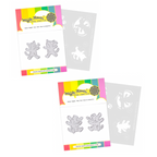Waffle Flower Snow Angel Cat and Dog Duo Die-n-stencil Set
