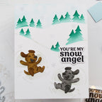 Waffle Flower Snow Angel Pup Duo Die-n-stencil 422280 trees