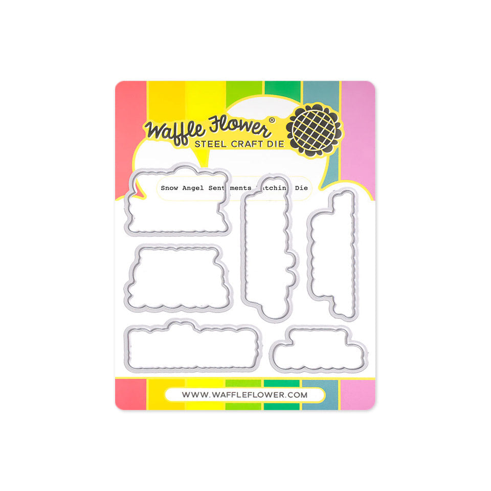 Waffle Flower Snow Angel Sentiments Clear Stamp and Matching Die Set image 2