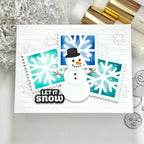 Waffle Flower Snow Angel Sentiments Clear Stamp and Matching Die Set snowman