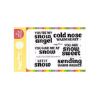 Waffle Flower Snow Angel Sentiments Clear Stamps 422281
