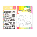 Waffle Flower Snow Cheer Sentiments Clear Stamp and Die Set wfc1791