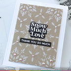 Waffle Flower Snow Cheer Sentiments Clear Stamp and Die Set wfc1791 thank you