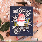 Waffle Flower Snow Cheer Sentiments Clear Stamps 421791 presents