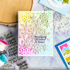Waffle Flower Snow Cheer Sentiments Matching Dies 421792 rainbow
