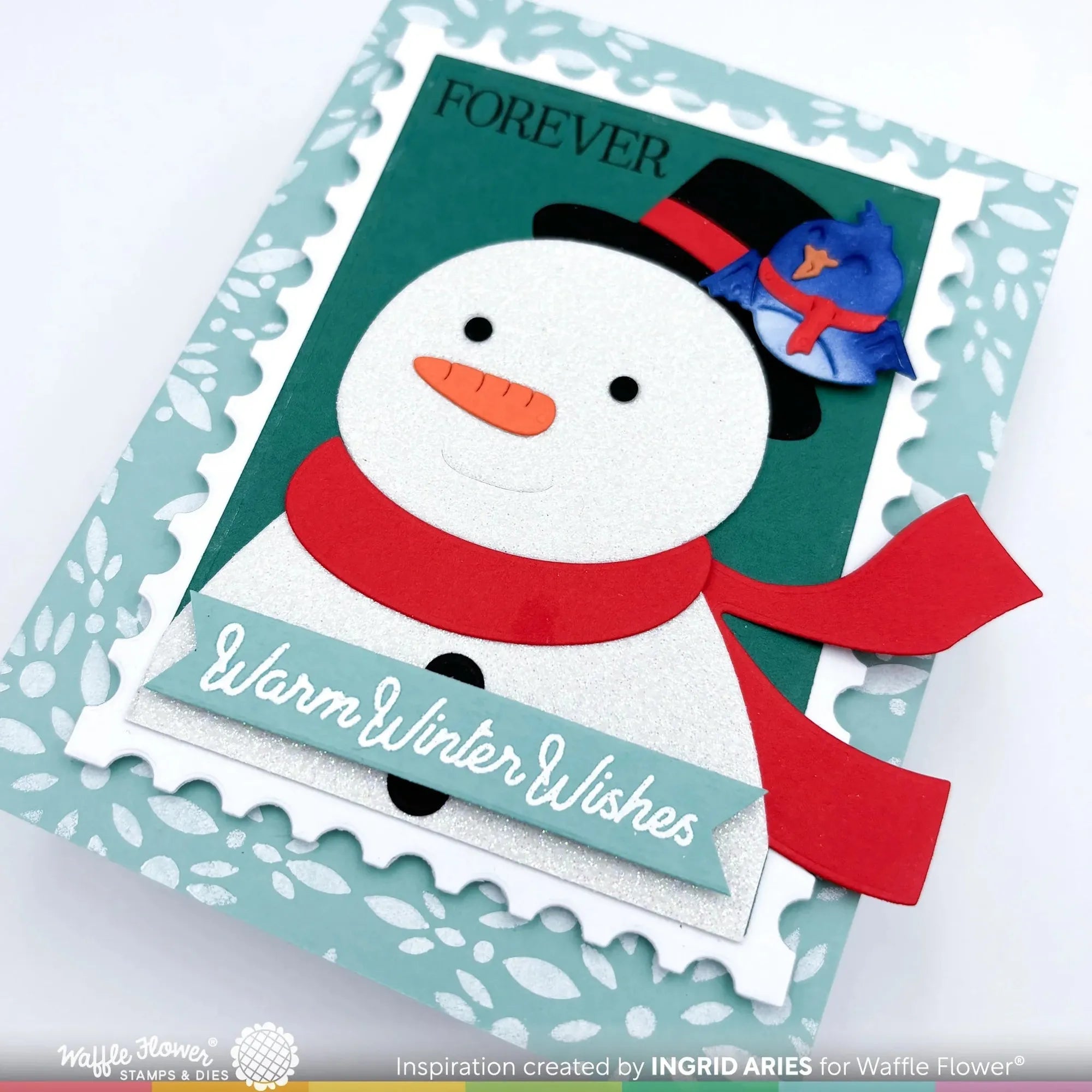 Waffle Flower Snow Fun Clear Stamps 421745 bluebird