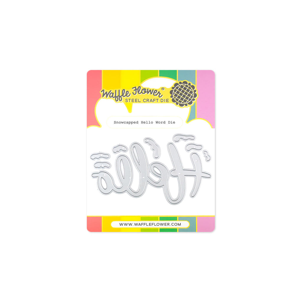 Waffle Flower Snowcapped Hello Word Dies 421880