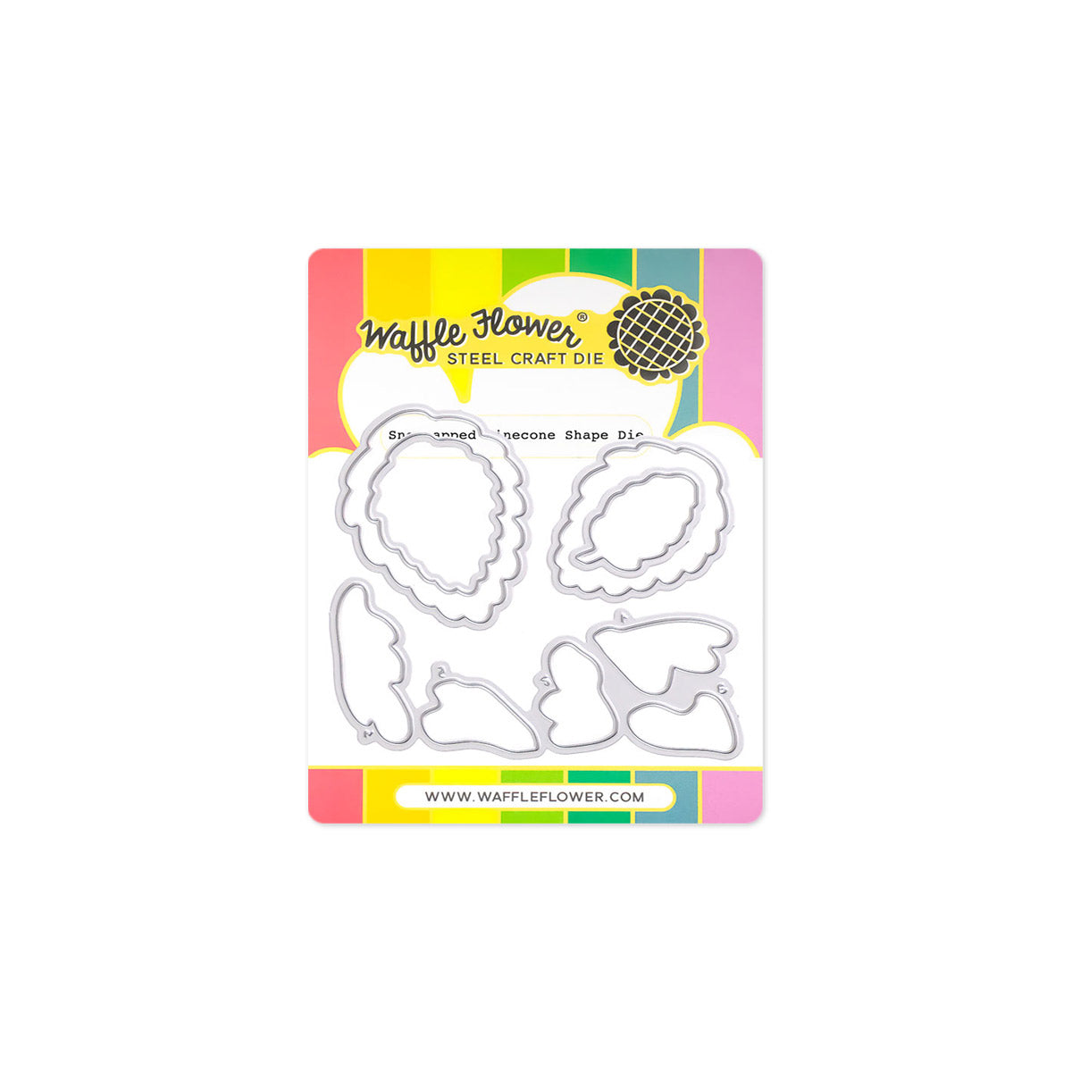 Waffle Flower Snowcapped Pinecone Details Clear Stamp Die and Stencil Set image 2
