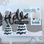 Waffle Flower Snowcapped Tree Dies 421882 stamp