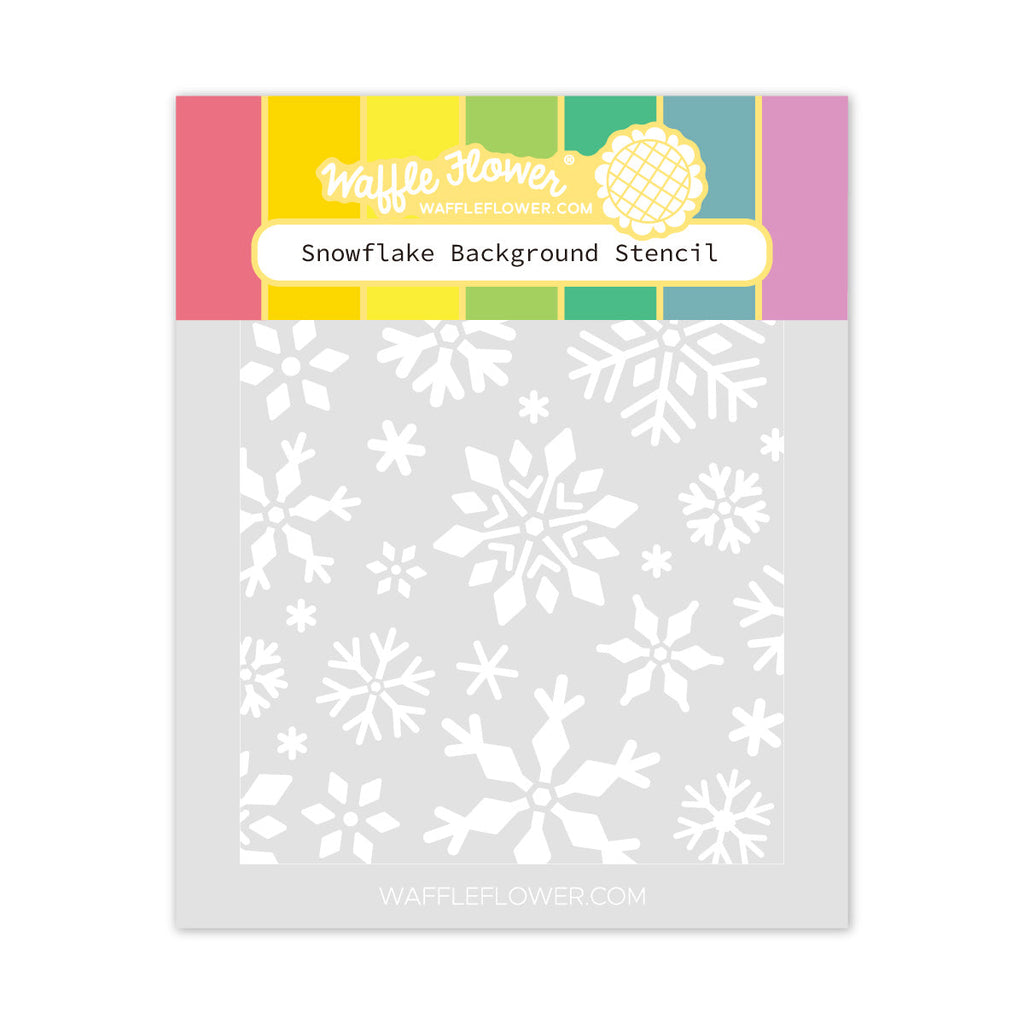 Waffle Flower Snowflake Background Stencil 421888