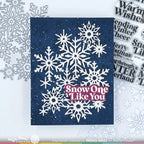 Waffle Flower Snowflake Background Stencil 421888 moody