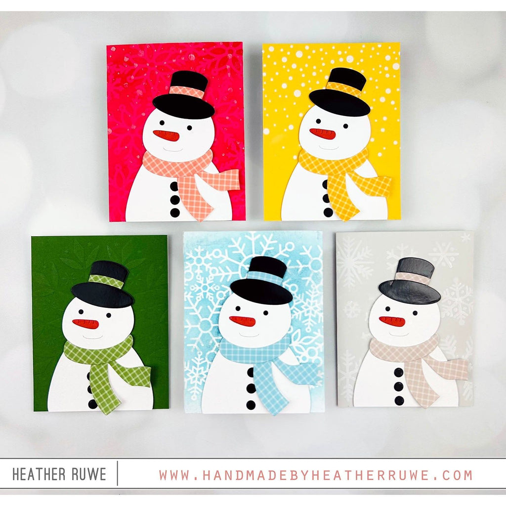 Waffle Flower Snowman and Friends Dies 421914 background | color-code:ALT02