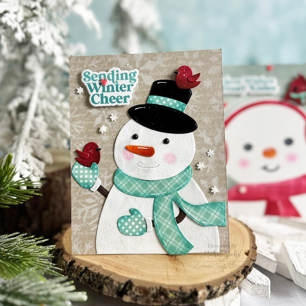 Waffle Flower Snowman and Friends Dies 421914 birds | color-code:ALT01