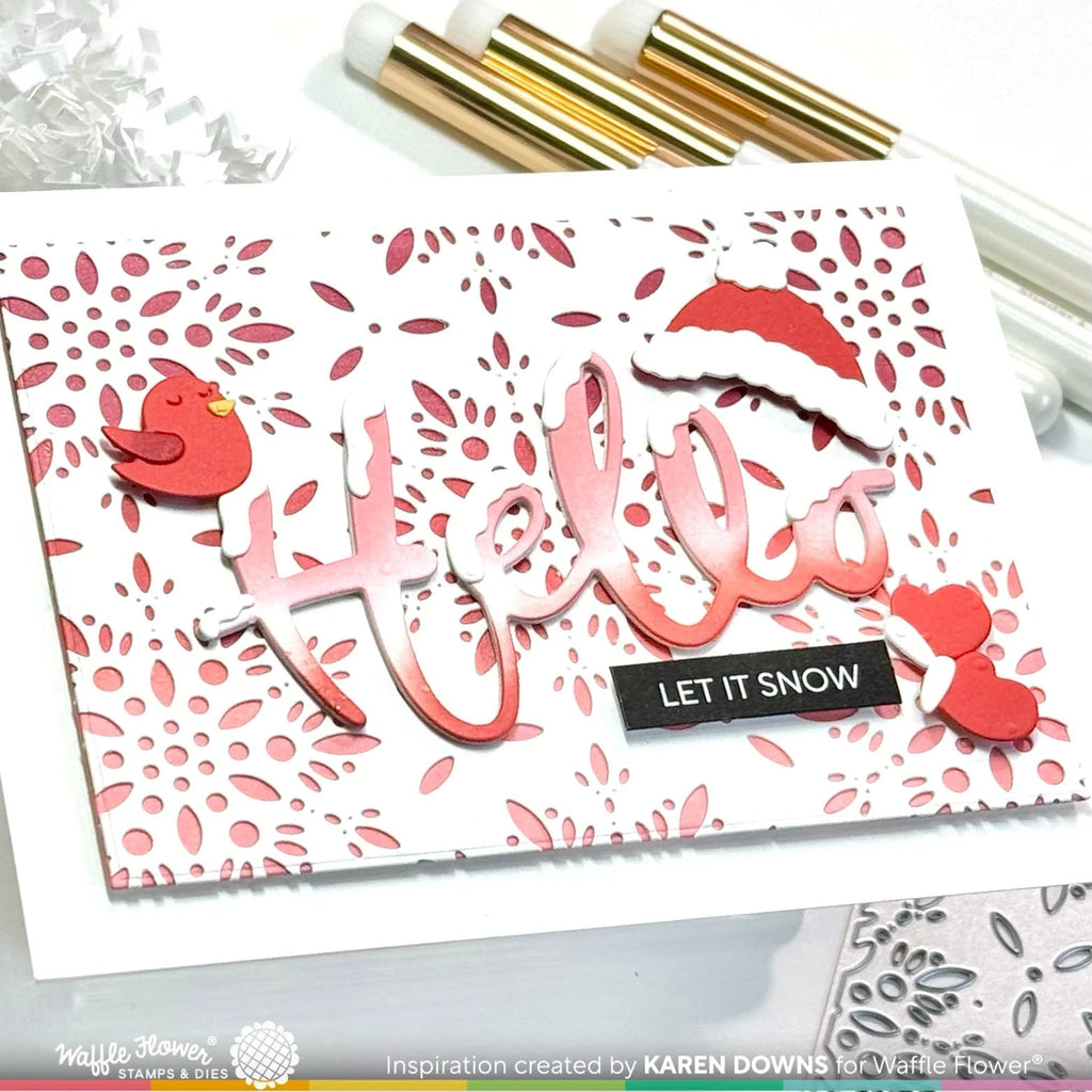 Waffle Flower Snowman and Friends Dies 421914 cute hat