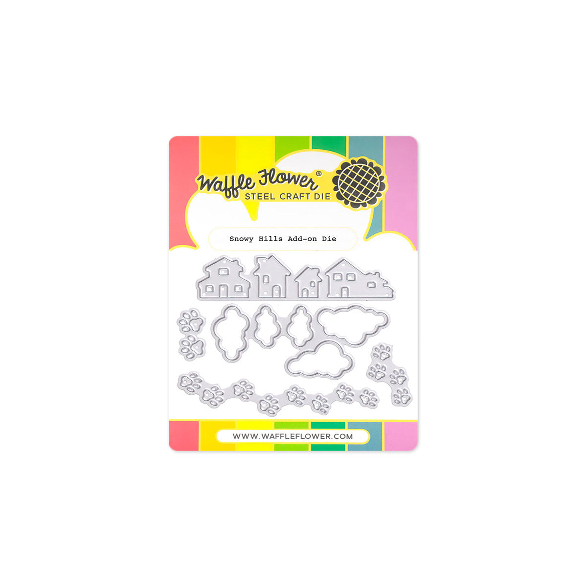Waffle Flower Snowy Hills Die Stencil and Add On Die Set image 2