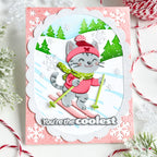 Waffle Flower Snowy Hills Stencils 422284 skis