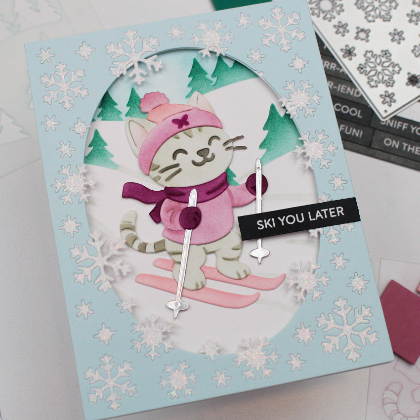 Waffle Flower Snowy Hills Stencils 422284 snowflakes