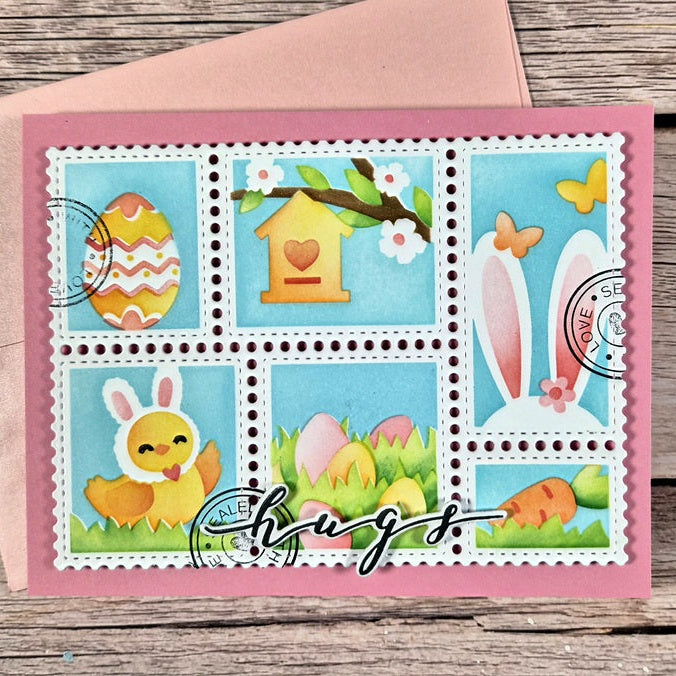 Waffle Flower Square Postage Die 422438 bunny ears | color-code:ALT01