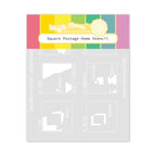 Waffle Flower Square Postage Home Stencil 422503