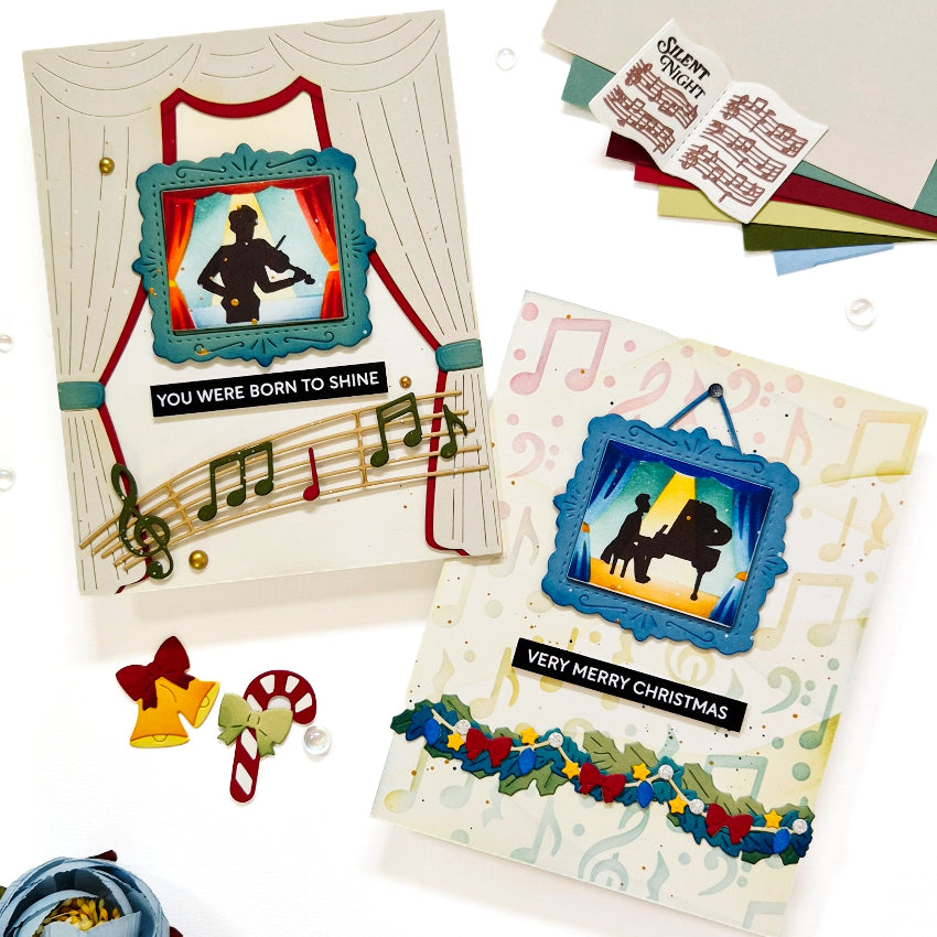 Waffle Flower Subsentiments Ballerina Diecuts scp290 music cards