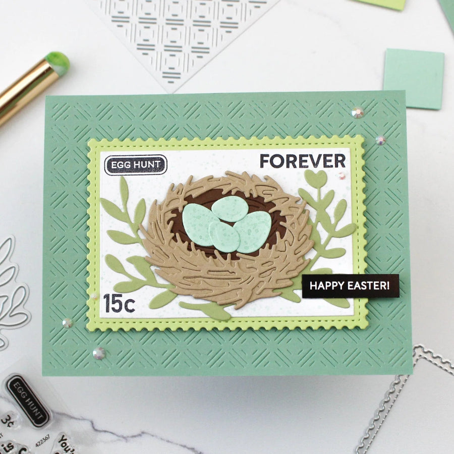 Waffle Flower Subsentiments Egg Hunt Diecuts scp278 bird nest