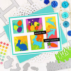 Waffle Flower Subsentiments Egg Hunt Diecuts scp278 colorful background