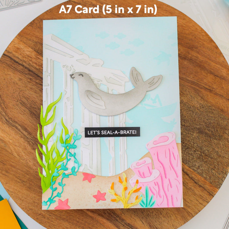 Waffle Flower Subsentiments Seal Diecuts scp282 underwater