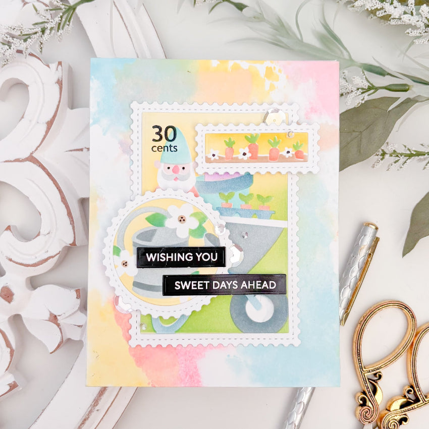 Waffle Flower Subsentiments Seeds Diecuts scp283 pastel watercolor