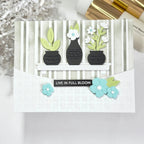 Waffle Flower Subsentiments Spring Time Diecuts scp277 striped background