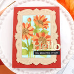 Waffle Flower Subsentiments Sunshine Diecuts scp289 flower frame card