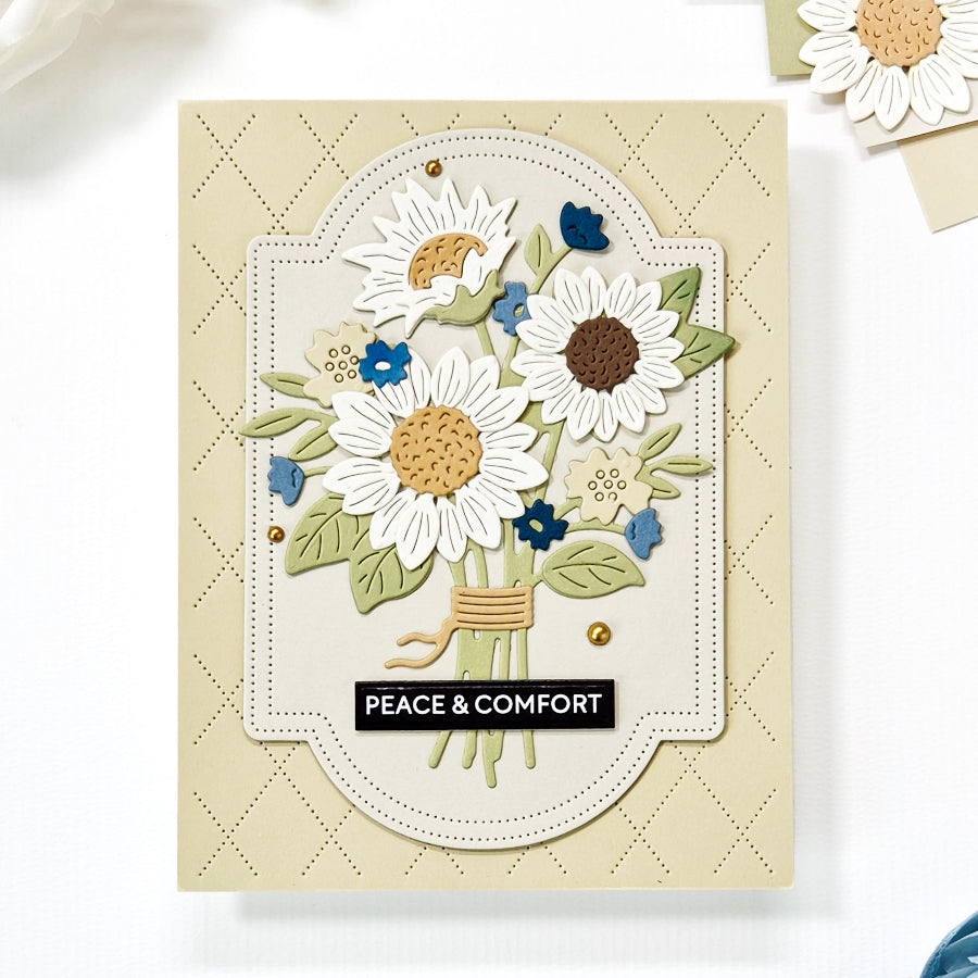 Waffle Flower Subsentiments Sunshine Diecuts scp289 peace and comfort card