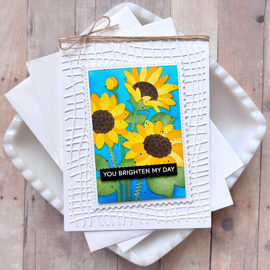 Waffle Flower Subsentiments Sunshine Diecuts scp289 sunflowers card