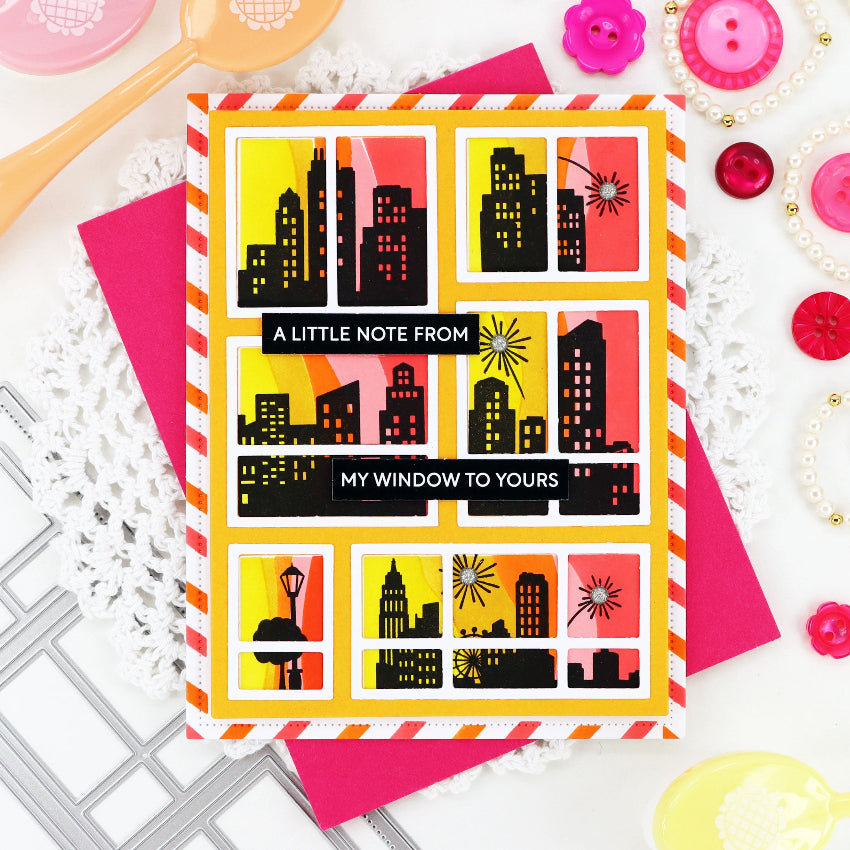 Waffle Flower Subsentiments Window Diecuts scp284 a little note card