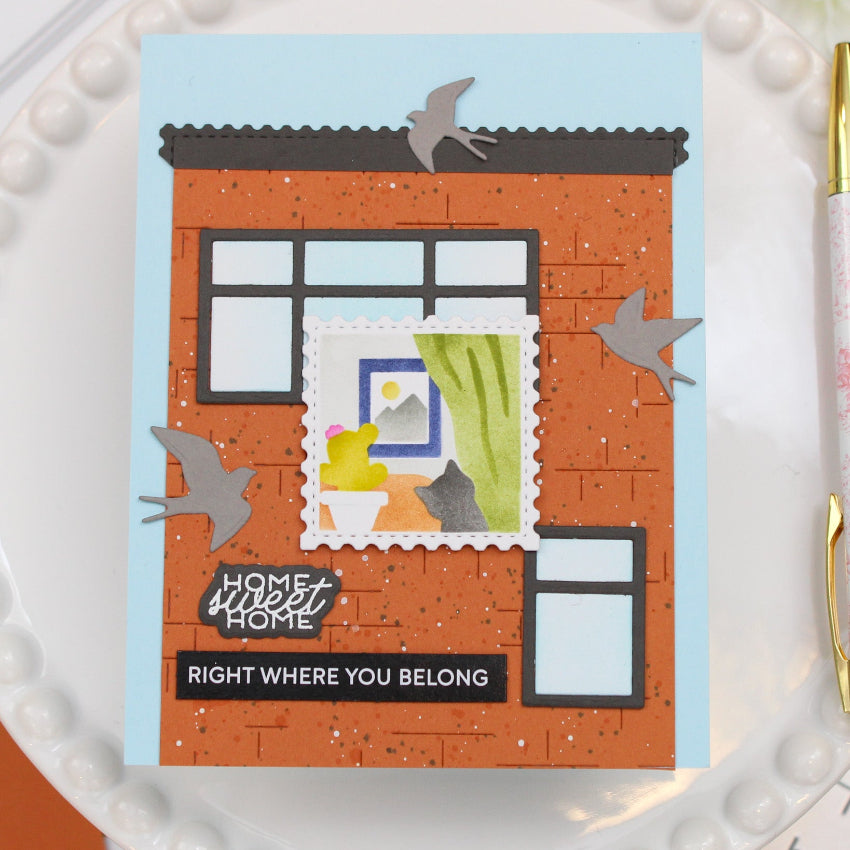 Waffle Flower Subsentiments Window Diecuts scp284 home sweet home card