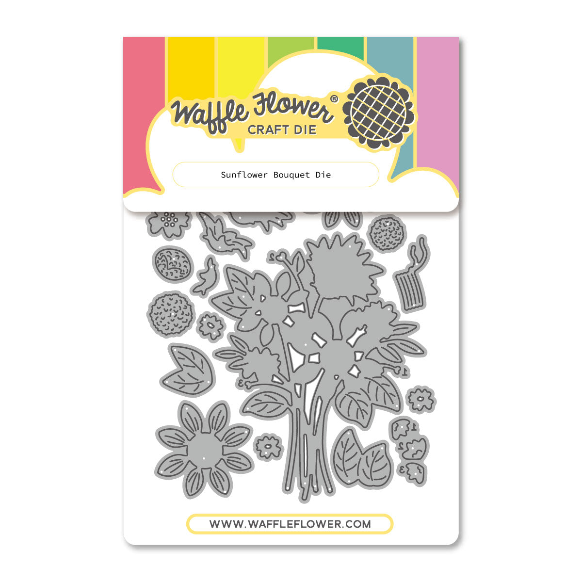 Waffle Flower Sunflower Bouquet Dies 422608