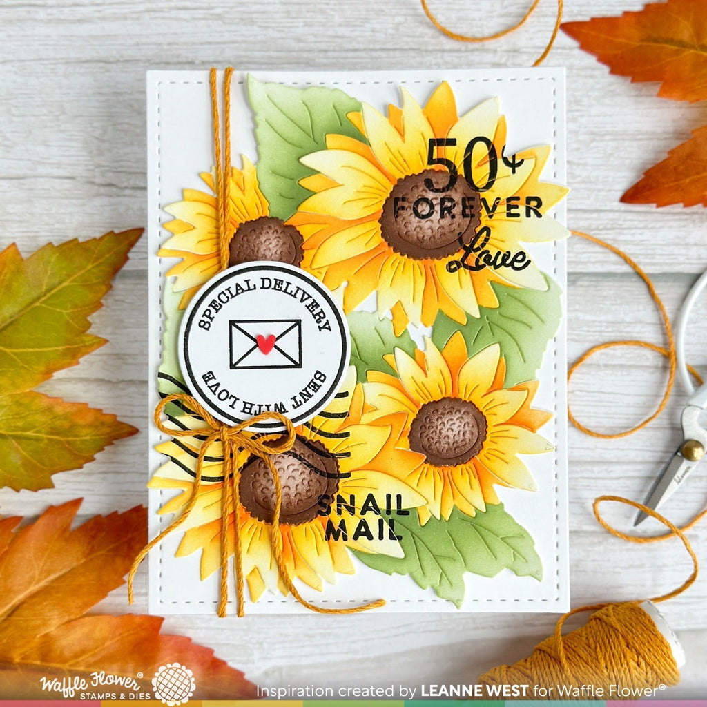 Waffle Flower Sunflower Cluster Die 421867 special delivery