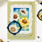 Waffle Flower Sunshine Days Sentiments Clear Stamps 422619 sending love card