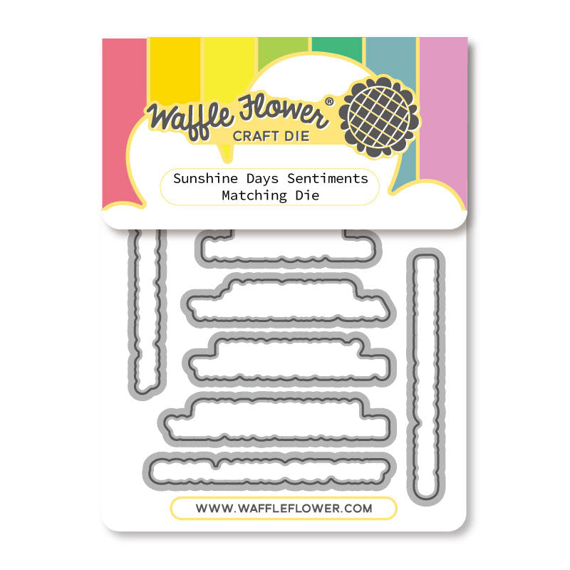 Waffle Flower Sunshine Days Sentiments Matching Dies 422620