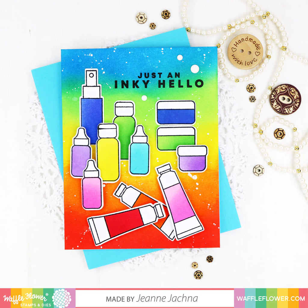 Waffle Flower Supply Swatching Coloring Stencil 421187 hello