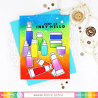 Waffle Flower Supply Swatching Coloring Stencil 421187 hello