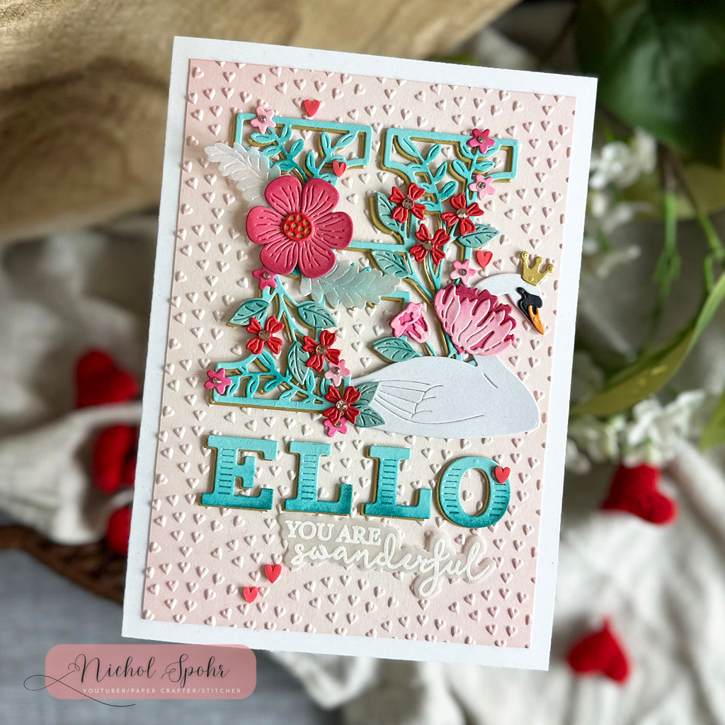 Waffle Flower Swanderful Clear Stamps 421903 hello | color-code:ALT01