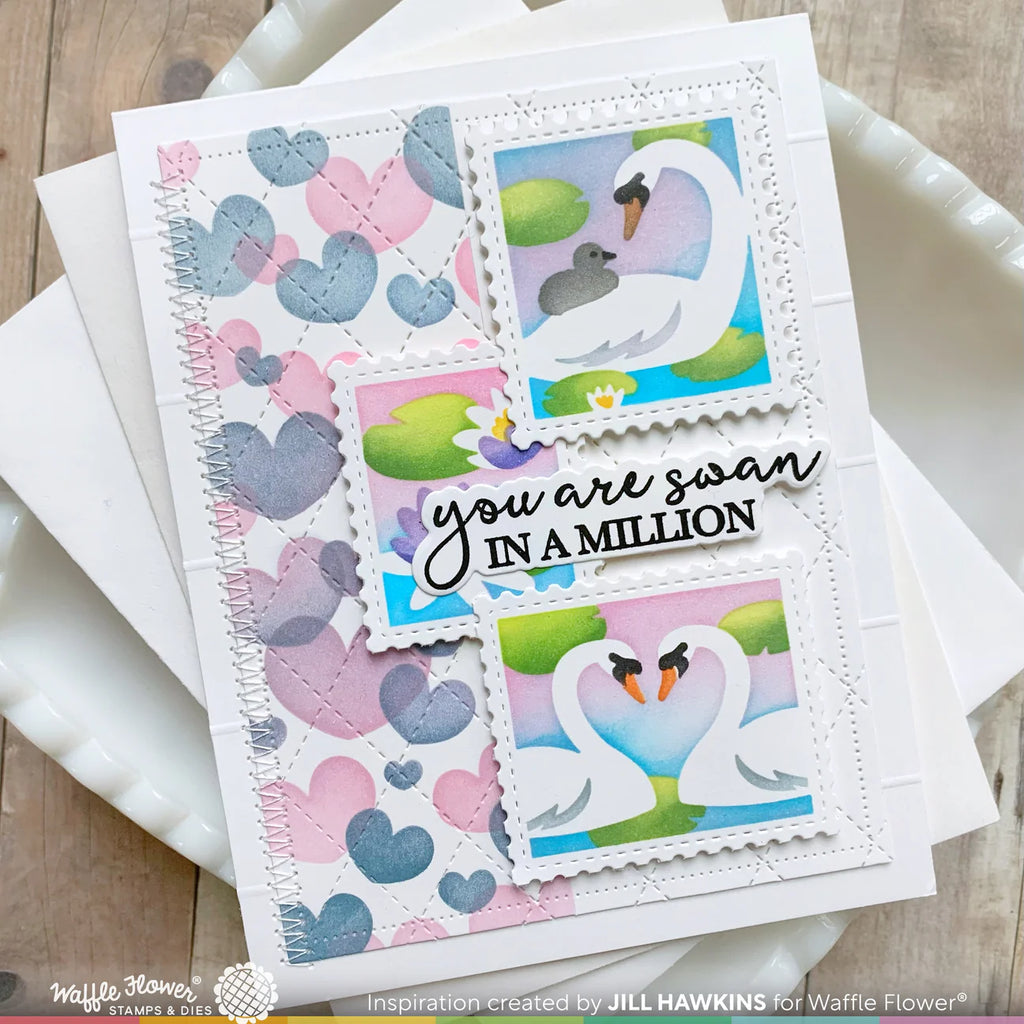 Waffle Flower Swanderful Matching Dies 421904 hearts