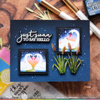Waffle Flower Swanderful Matching Dies 421904 postage stamps