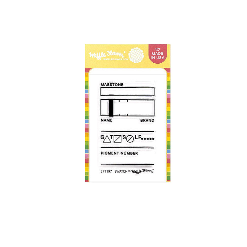 Waffle Flower Swatch Tag Clear Stamps 271197