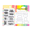Waffle Flower Sweet Birthday Sentiments Clear Stamp and Die Set wfc1971