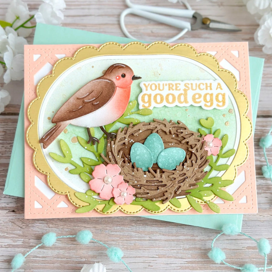 Waffle Flower Sweet Bluebird Duo Dies 422383 bird nest