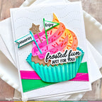 Waffle Flower Sweet Cupcake Die and Stencil Set just for you