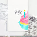 Waffle Flower Sweet Cupcake Dies and Cupcake Toppers Stamp and Die Set celebrating you
