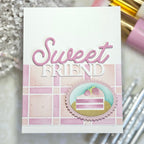 Waffle Flower Sweet Friend Word Dies 422398 birthday cake